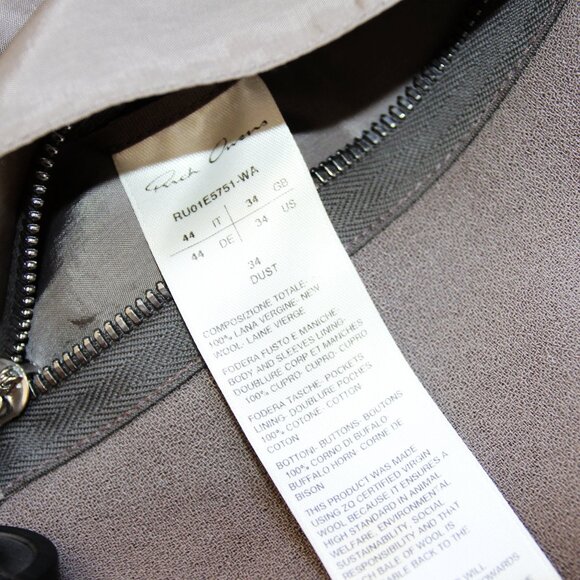 BNWT SS25 RICK OWENS "HOLLYWOOD" ARROWHEAD JMF COAT 44 - Picture 9 of 15